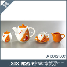 Best quality heat resistant teapot decal print design eco-friendly arabic style tea set